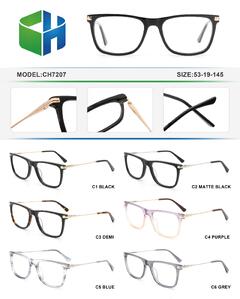 Plastic acetate frame for women with spring hinges CH7207-DA