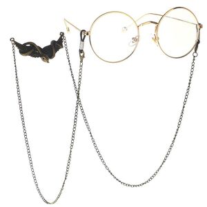 Металлическая нескользящая цепочка бронзового цвета, c крыльями и змеёй, для очков и масок GL141