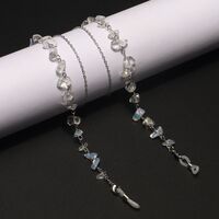 Natural stone red coral glasses chain GL1210