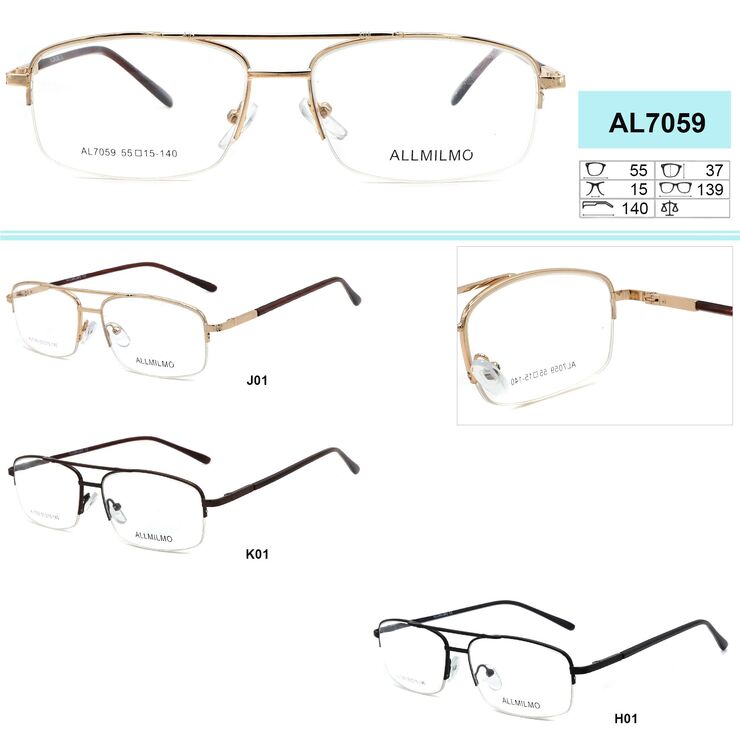 Nylor cheap metal frames for glasses Allmilmo AL7059