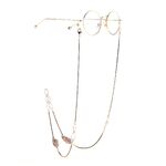 Gold-colored metal non-slip chain, with gold pearl, for glasses and masks GL1016