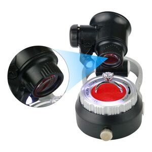 Portable pocket magnifier with backlight 519, diameter: 21 mm, magnification: 10X, 20X, 25X