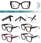 Plastic frames for glasses, thick acetate Big City H2820