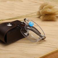 Очки металлические мультифокальные складные для чтения 1810渐进 с защитой Blue ray cut с футляром, диоптрии от +1.00 до +3.50, РМЦ=62-64