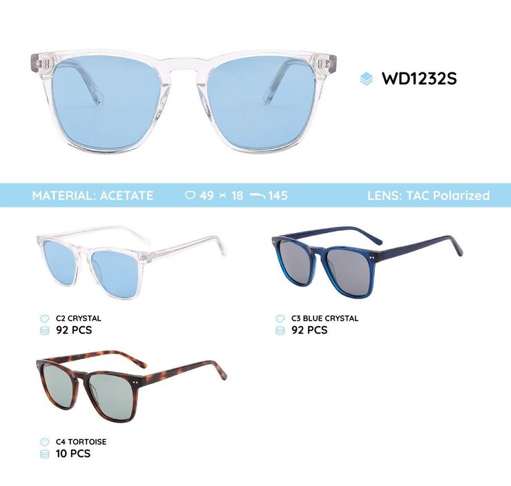 Acetate frames polarized sunglasses WD1232S