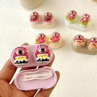 Mini soft contact lens kit retractable W-CT11玫红熊