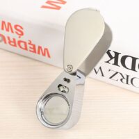 Folding magnifier with universal backlight 21007-XX, diameter: 21 mm, magnification: 30X