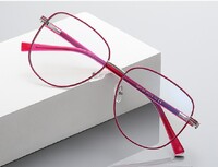 Модное женское плоское светлое зеркало оправа металлическая с линзами блю-блокерами  MORE 3069