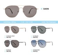 Metal frame polarized sunglasses S4018