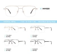 Nylor metal men's frame for glasses with spring hinges MM1081