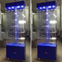 Acrylic floor rotating display stand for glasses, frames, cases and accessories 18006F-1, size 176 * 58 cm