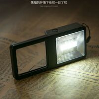 Portable pocket magnifier with backlight 7013, size: 48*42 mm, magnification: 3X