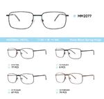 Metal men's frame for glasses with spring hinges MM2077