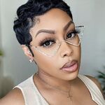 Metal frame with diamonds for women 2057-PN