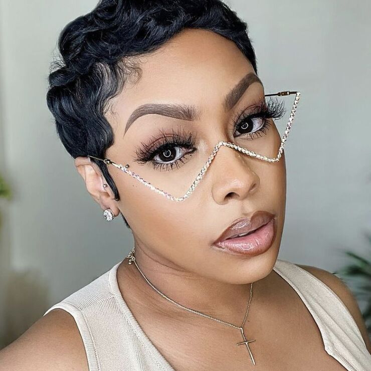 Metal frame with diamonds for women 2057-PN