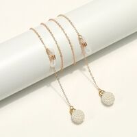 Gold-colored metal non-slip chain, with pearl ball, for glasses and masks GL1845