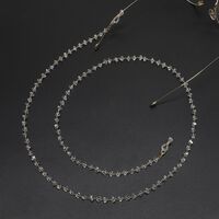 Gold-colored metal non-slip chain, with crystal, for glasses and masks GL720