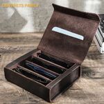 Футляр для очков и солнцезащитных очков из натуральной кожи на 4 отсека CF4007