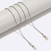 Silver-colored metal non-slip chain, for glasses and masks GL1560