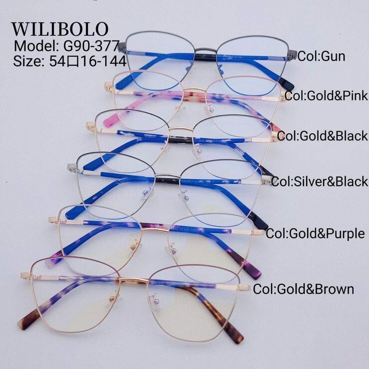 Оправа металлическая ультратонкая женская Wilibolo G90-377