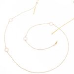 Metal non-slip chain, with round shell, for glasses and masks GL165