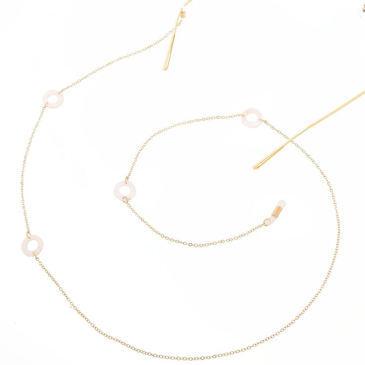 Metal non-slip chain, with round shell, for glasses and masks GL165