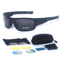 Safety shockproof tactical polarized goggles, 4-lens set, 0054套装-DX