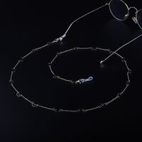 Gold-colored metal non-slip chain, with moon, for glasses and masks GL970