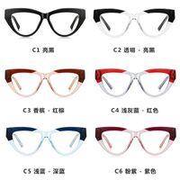 Plastic cat-eye TR90 frame for glasses with UV and Blue Ray Cut protection More LS021