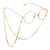 Metal non-slip chain gold and cooper, with stars, for glasses and masks GL679-1