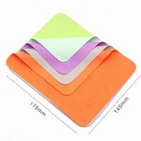 Microfiber/suede cloth for cleaning glasses lenses, individually packaged, size 17.5*14.5 cm