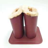 Double eyeglasses and accessories plush case stand holder H008-4-HE