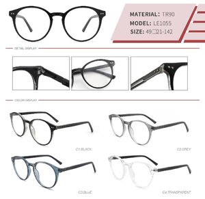 Plastic TR90 frame with spring hinges LE1055-DA