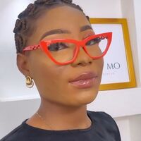 Plastic glasses with blue light protection for women 95135-9225-12110-PN