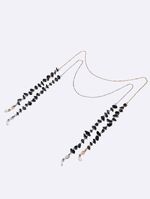 Gold and silver metal non-slip chains, with black stone, for glasses and masks GM130