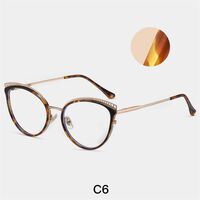 Combined frame (metal + TR90) or glasses with blue light protection, with spring hinges FA87240