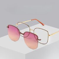 Metal Blue Ray Cut protection frame + magnet sunshade clip-on 7004-GT