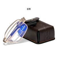 Очки металлические складные для чтения KY9013 с защитой Blue ray cut, диоптрии от +1.00 до +4.00, РМЦ=62-64