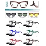 Plastic acetate frame + polarized clip-on Big City F3048S