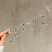 Очки для чтения безободковые металлические титановые сверхлегкие с защитой Blue Ray Cut KY0632-D, диоптрии от 0.00 до +4.00