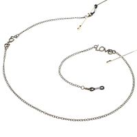 Металлическая нескользящая цепочка бронзового цвета, с надписью 