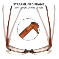 Очки для чтения женские полуободковые пластиковые из поликарбоната с защитой Blue Ray Cut и флексом KY231, диоптрии от +1.00 до +4.00