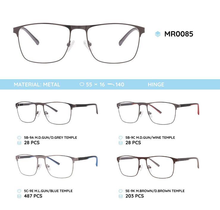 Металлическая оправа с дужками из пластика TR-90 MR0085