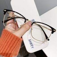 Очки гибридные, металл + TR90, с защитой от синего света Blue Block FENQI F9314