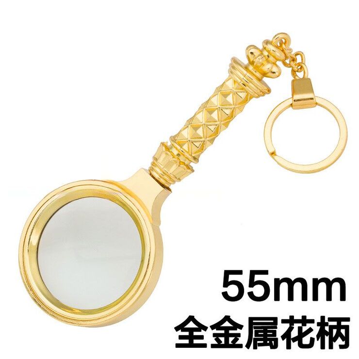 Magnifier, magnifying glass with handle 金-花55-XX, diameter: 40 mm, magnification: 10X
