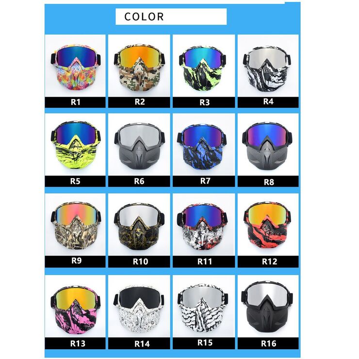 Safety shockproof sports goggles - mask 风镜-鹰嘴面罩转印