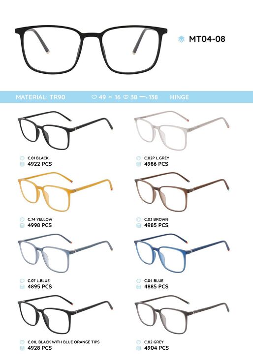 TR90 plastic eyeglasses frame for kids MT04-08