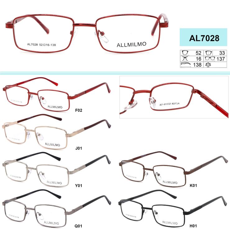 Cheap metal frames for glasses Allmilmo AL7028