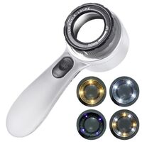 Magnifier with universal backlight, magnifying glass with handle 8690, diameter: 35 mm, magnification: 30X