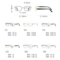 Metal + TR90 plastic Blue Blocker glasses frame for women with UV and blue light protection lenses More FCS3171
